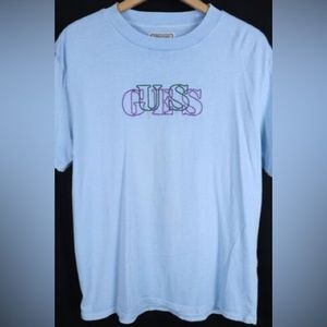 GUESS Vintage Faded Blue Small T-Shirt